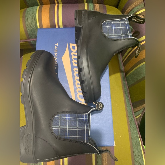Blundstone nwt bl2102 2102 plaid black leather boots AU 4.5 women’s 7.5 - Picture 9 of 11